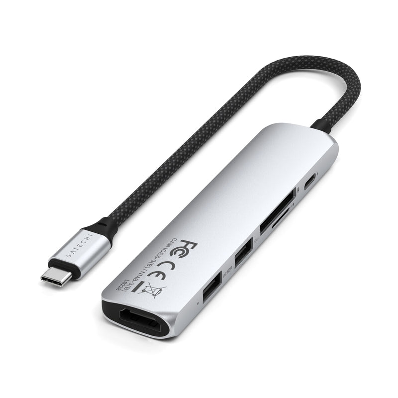 (コストコ) Satechi 6-in1 USB-C スリムマルチポートアダプター シルバー