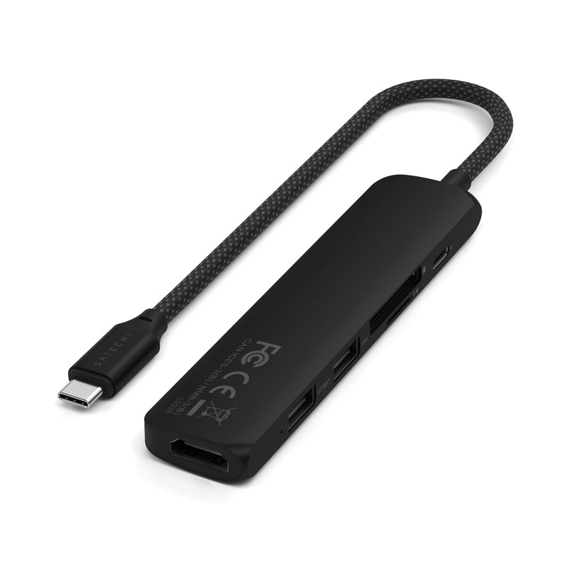 (コストコ) Satechi 6-in1 USB-C スリムマルチポートアダプター ブラック