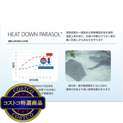 (コストコ) assa 日傘折りたたみ HM50 ブラック / ワタグモ FM628