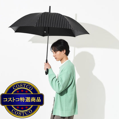 (コストコ) assa 日傘長傘 AL60 ブラック / シンプルストライプ AL451