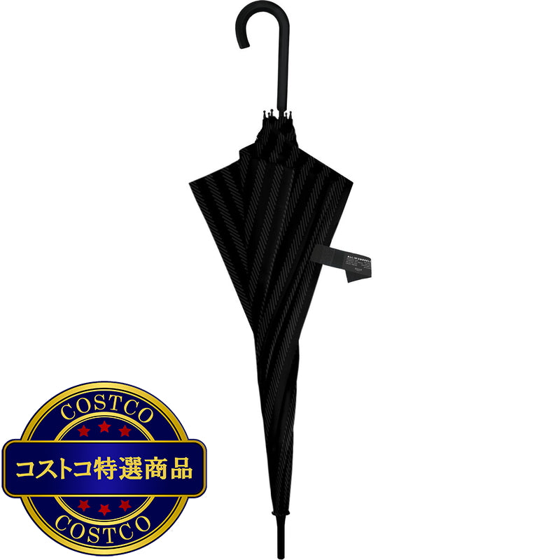 (コストコ) assa 日傘長傘 AL60 ブラック / シアーストライプ AL654