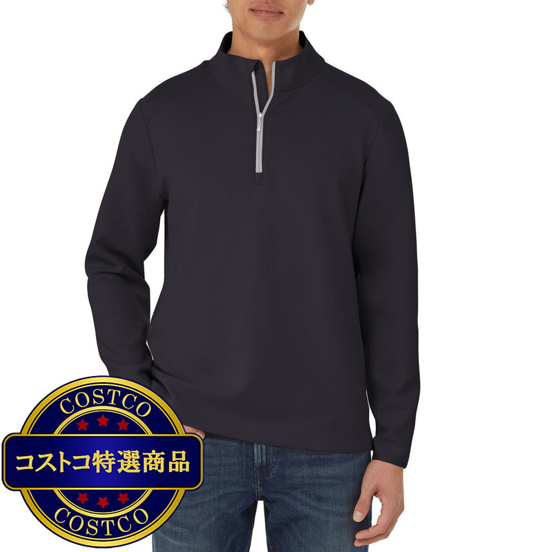 (コストコ) カークランドシグネチャー メンズ 1/2 ジップ トップ