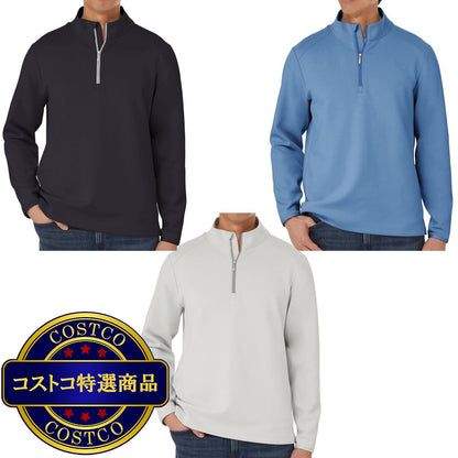 (コストコ) カークランドシグネチャー メンズ 1/2 ジップ トップ