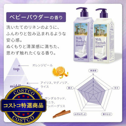 (コストコ) ミルクバオバブ パフュームシャンプー 500ｍL x 2