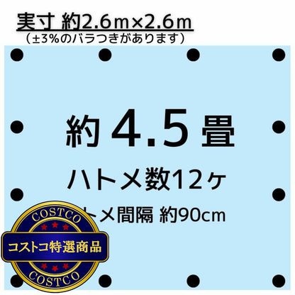 (コストコ) アイネット #3000ブルーシート 2.7 x 2.7m  15セット