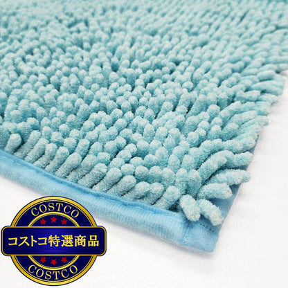 (コストコ) マイクロファイバー もこもこバスマット 60cm x 90cm ブルー