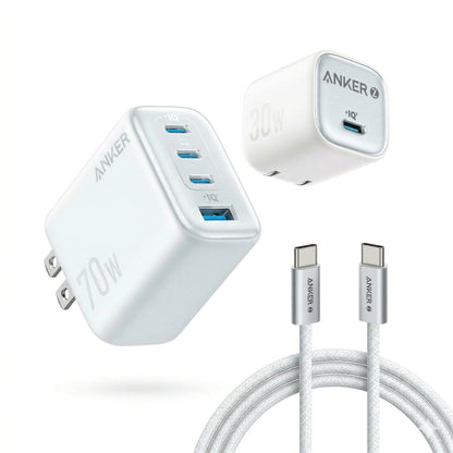 (コストコ) Anker Charger & Cable Set (Anker Zolo Charger / Anker Charger / Anker Zolo USB-C & USB-C ケーブル1.8m)