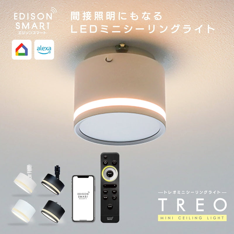 (コストコ) Edison Smart(エジソンスマート) TREOミニシーリングライト 引掛けシーリング用ブラック TRE-TZ413BK