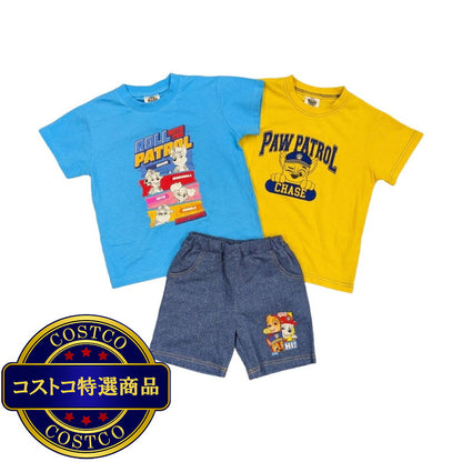 (コストコ) パウ・パトロール キッズ 3点セット（半袖Tシャツ2枚・ボトムス1枚）