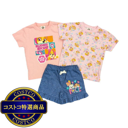 (コストコ) パウ・パトロール キッズ 3点セット（半袖Tシャツ2枚・ボトムス1枚）
