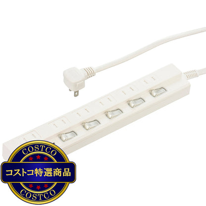 (コストコ) オーム電機 6口雷ガード付き節電タップ　2m HS-TPK62W-22  3セット