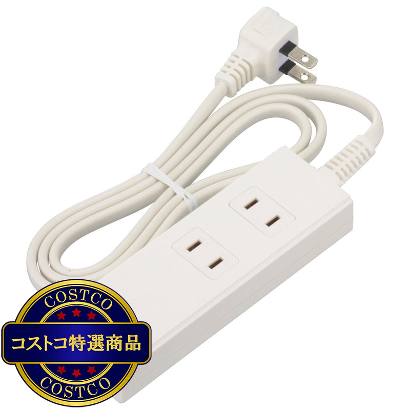 (コストコ) オーム電機 2口 PD対応USBポート付きタップ 　1m ホワイトHS-TU21PD23-W ／ブラック HS-TU21PD23-K