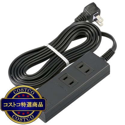 (コストコ) オーム電機 2口 PD対応USBポート付きタップ 　2m ホワイトHS-TU22PD23-W／ブラック HS-TU22PD23-K