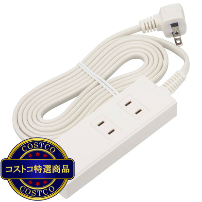 (コストコ) オーム電機 2口 PD対応USBポート付きタップ 　2m ホワイトHS-TU22PD23-W／ブラック HS-TU22PD23-K