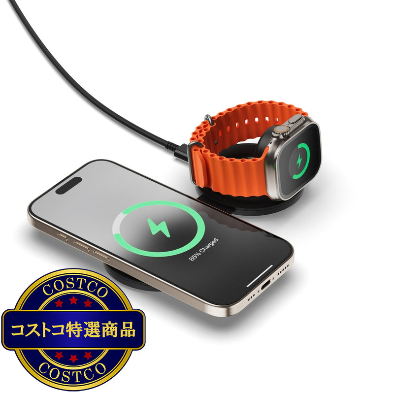(コストコ) Satechi OntheGo 2-in -1 ワイヤレスチャージャー