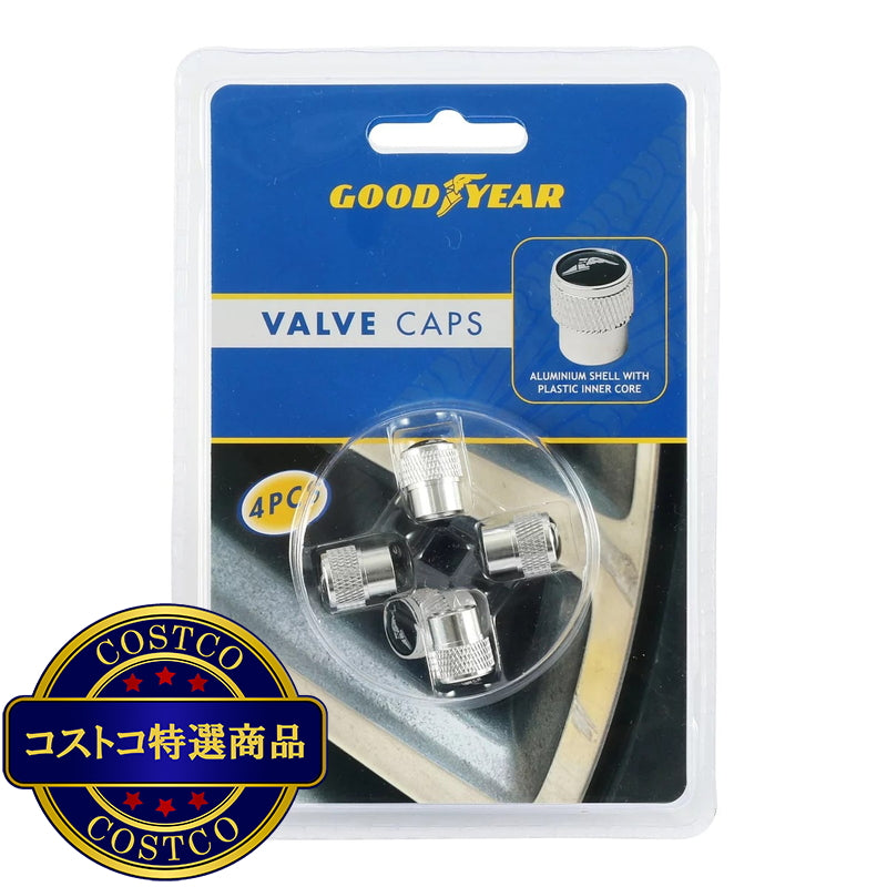 (コストコ) グッドイヤー エアバルブキャップ シルバー 4個入り