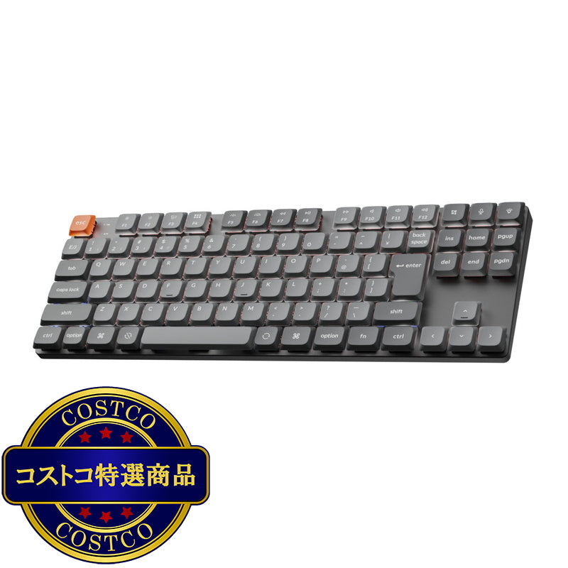 (コストコ) Keychron / K1 Max QMK/VIA ワイヤレス ロープロファイル・メカニカルキーボード White LED 赤軸 JIS配列（かな印字なし）
