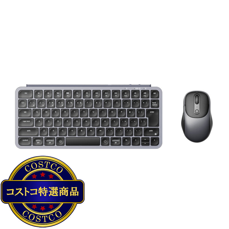 (コストコ) Keychron B1 Proキーボード & BM24マウス ワイヤレスコンボ スペースグレー JIS配列（かな印字なし）