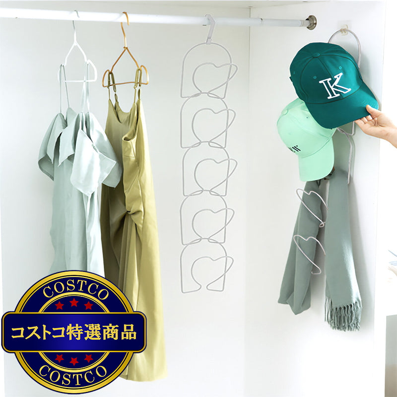 (コストコ) 7Lifeキャップラック ハート形 5個入セット ライトグレー