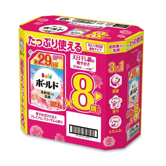 (コストコ) ボールド 柔軟剤入り 洗濯洗剤 液体 華やかおひさまとプレミアムブロッサムの香り 詰め替え 690g x 8個入り