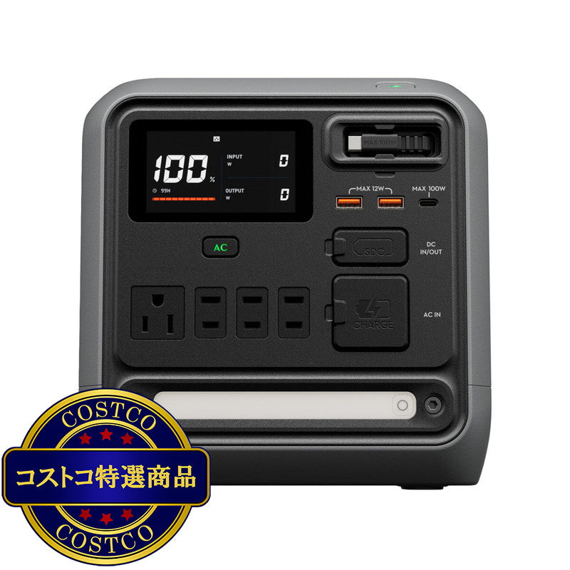 (コストコ) DJI Power ポータブル電源 1000 Mini ブラック 1008Wh