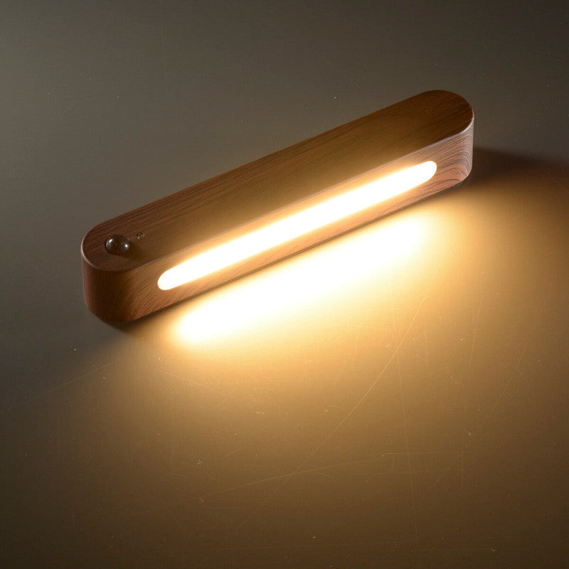 (コストコ) オーム電機 LEDナイトライト 人感＆明暗センサー付き 濃い木目調 NIT-BK06-K