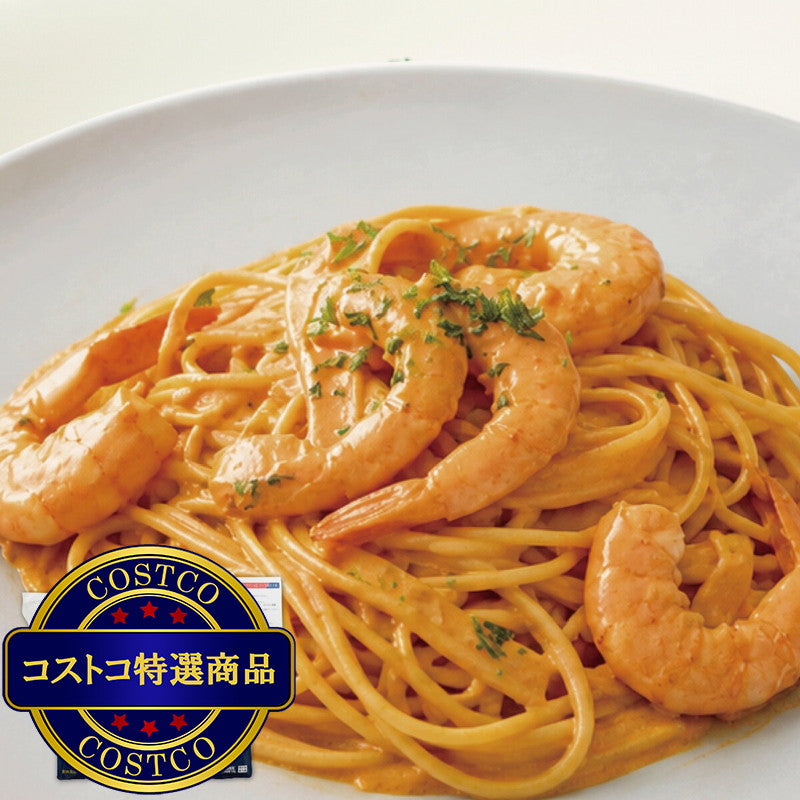 (コストコ) 築地ばんや 生パスタ(スパゲティ) 3食 (海老トマトクリームソース付き)