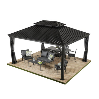(コストコ) ソジャグ メッシーナ 12 x 16フィート (3.5 x 4.7m) サンシェルター ガゼボ